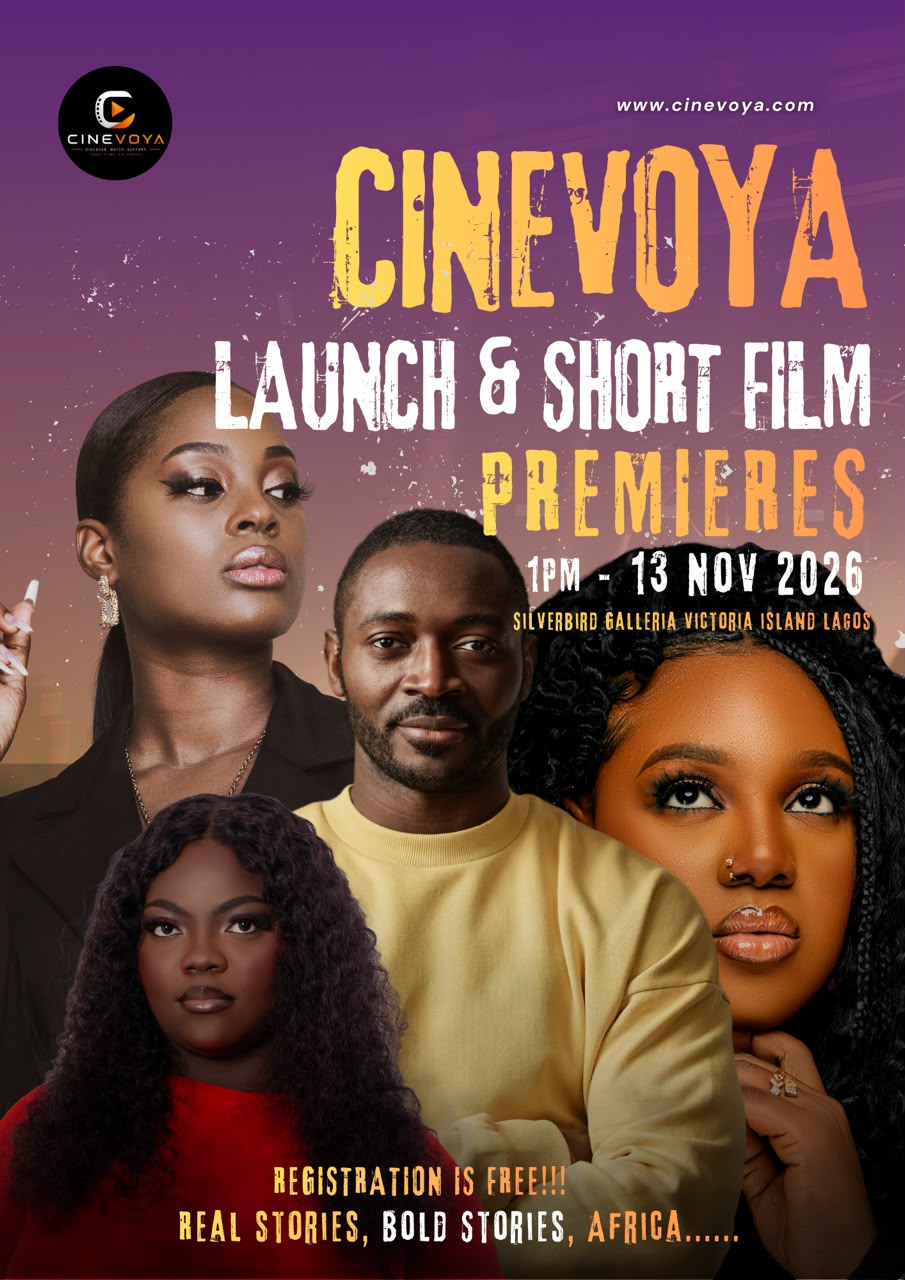 Cinevoya Official Launch — 13 November 2026, Silverbird Galleria, Victoria Island Lagos