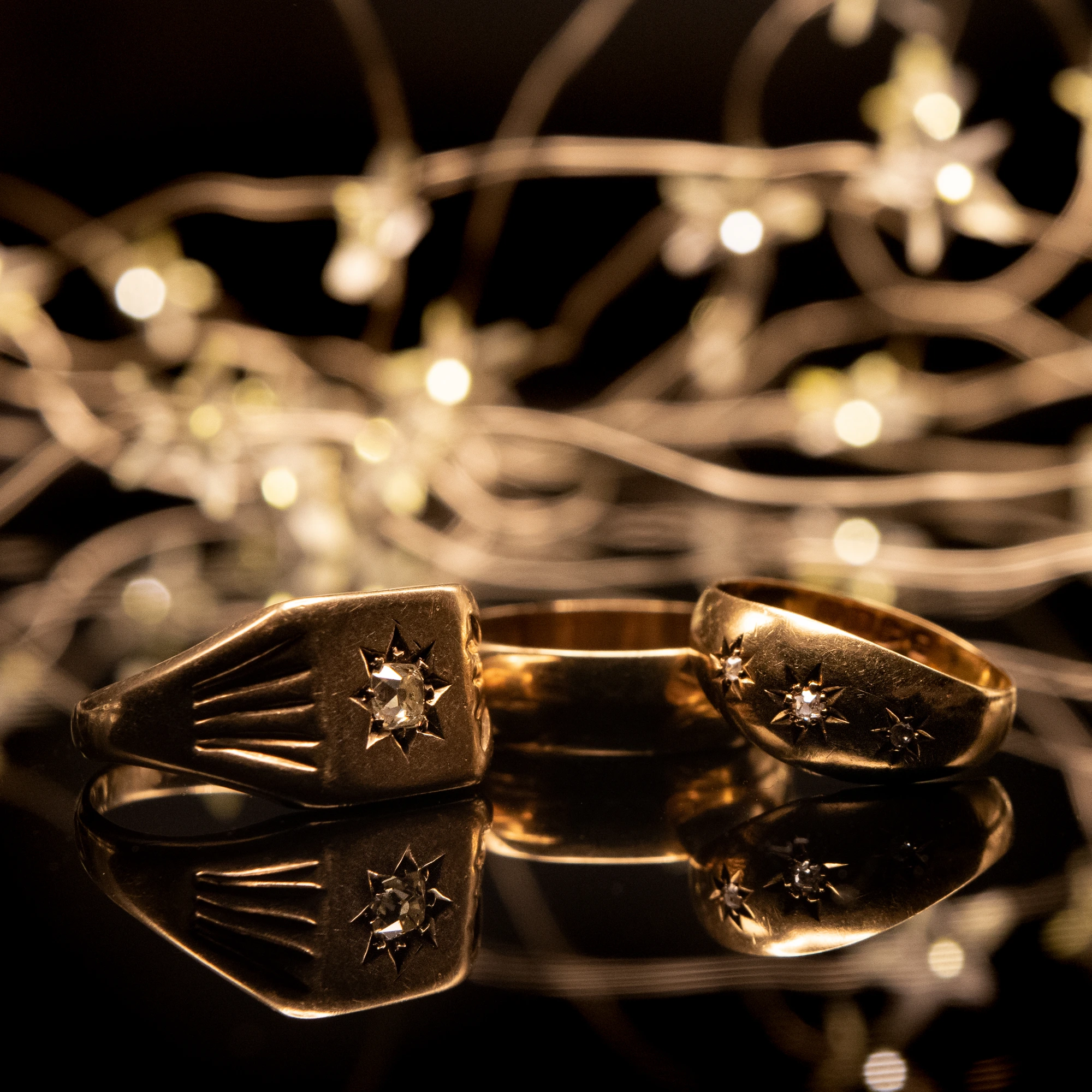 Fine jewellery being examined