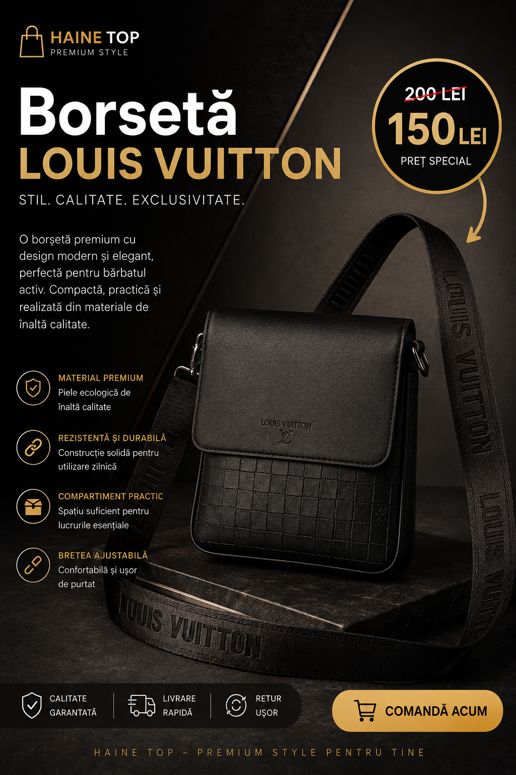 Borsetă Louis Vuitton Neagră