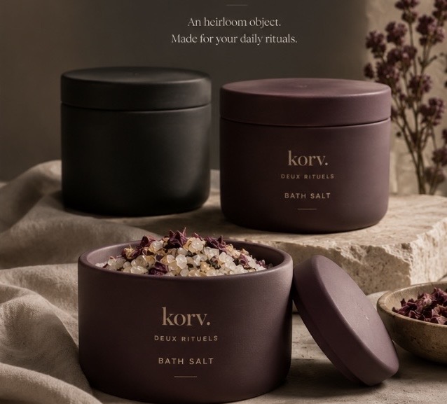 Deux Rituels bath salt — ceramic vessels