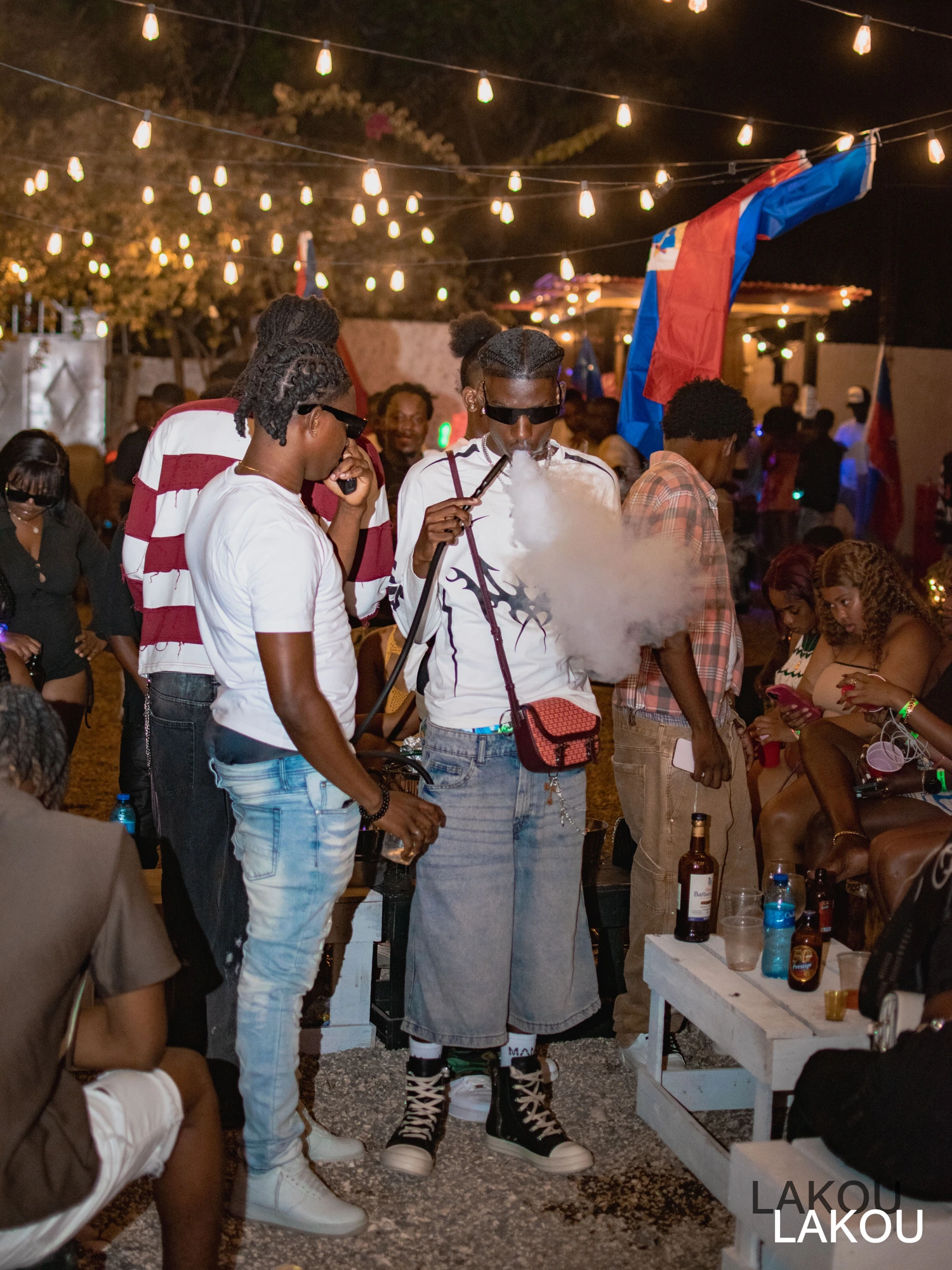 LAKOU crowd at night