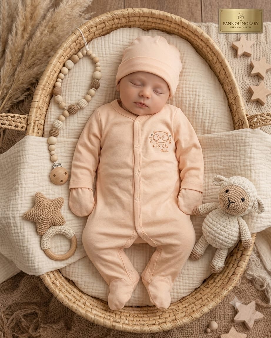 Footed Sleepsuits — 100% organic cotton — Pannolino WhatsApp catalogue