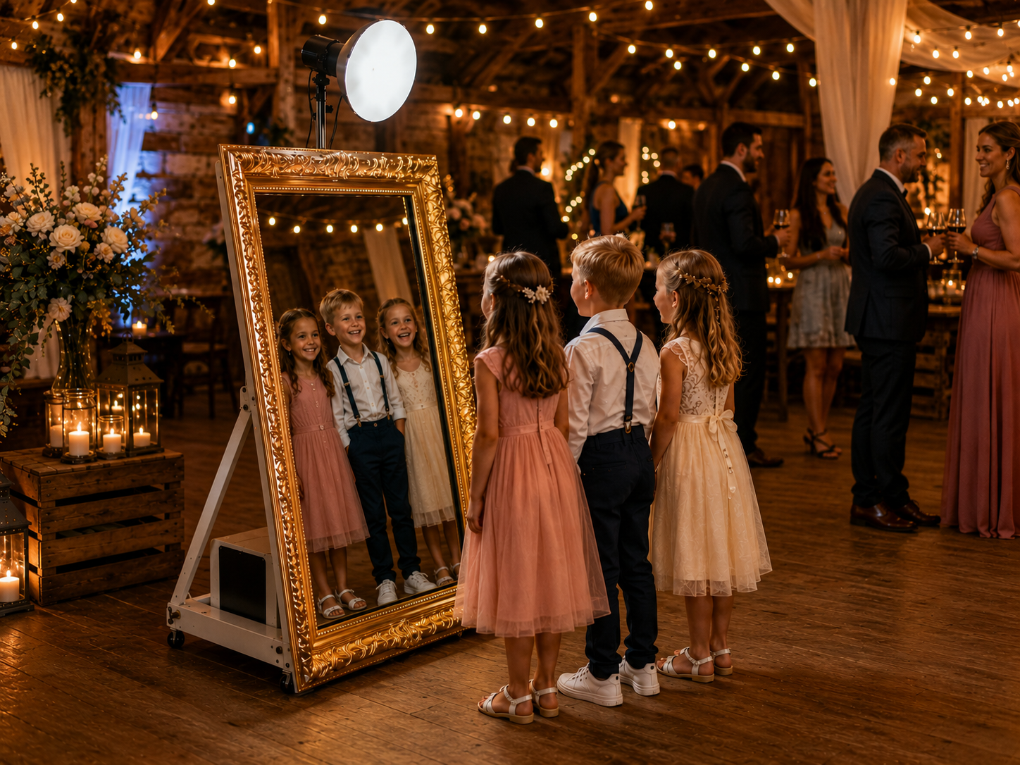Magic Mirror mit goldenem Barockrahmen