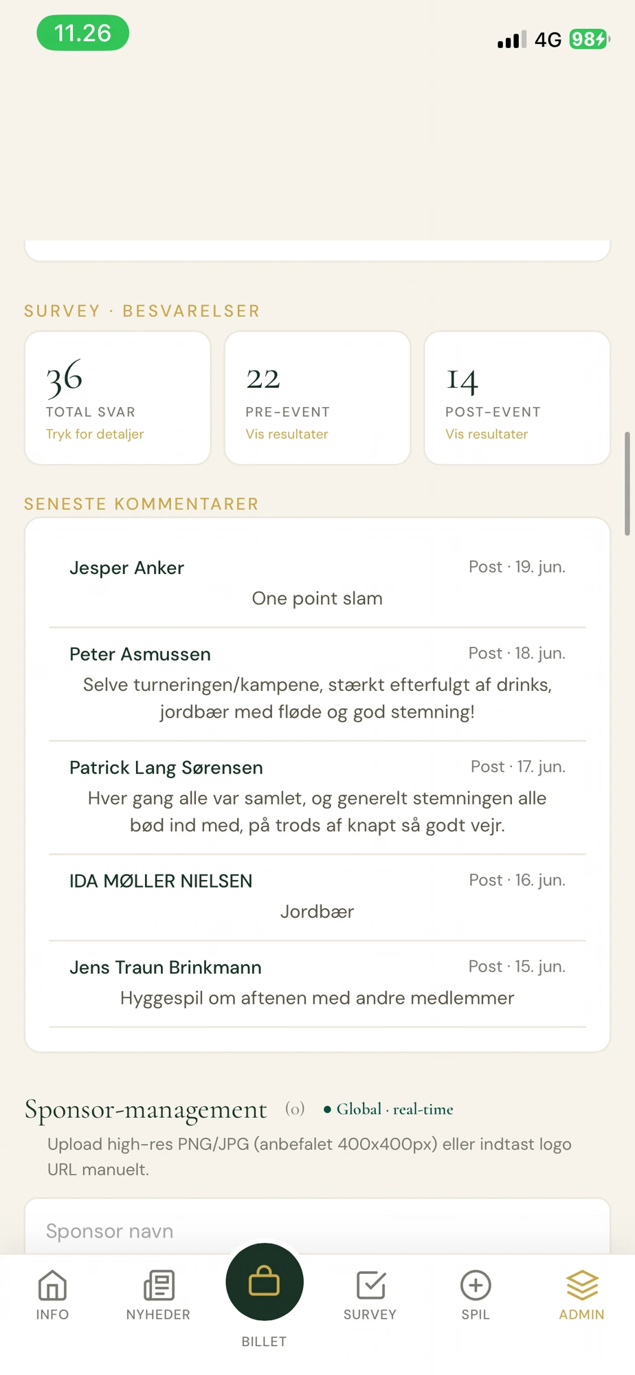 Sip & Serve admin dashboard screenshot 3