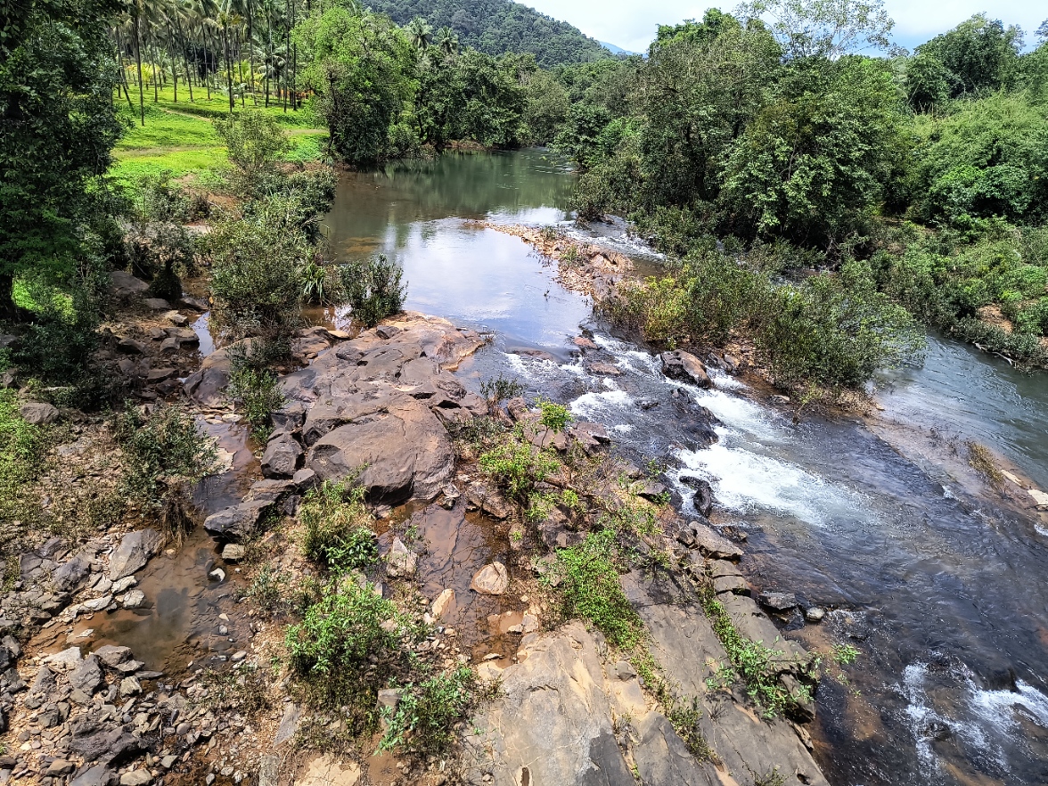Halkal stream running past Oderi Farm