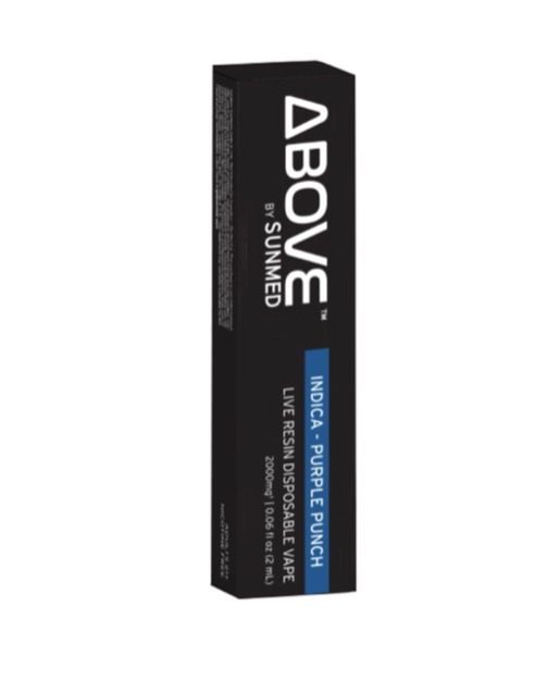 Above Live Resin Disposable Vape — Indica Purple Punch