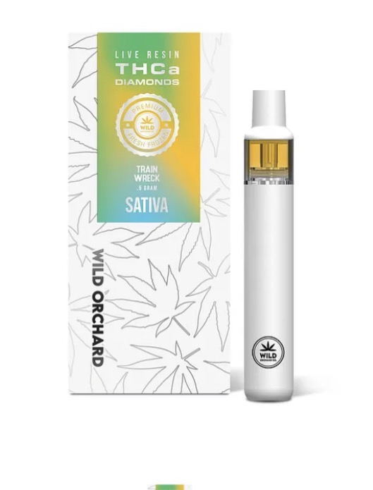 Wild Orchard Live Resin THCa Diamonds Vape — Trainwreck (Sativa)