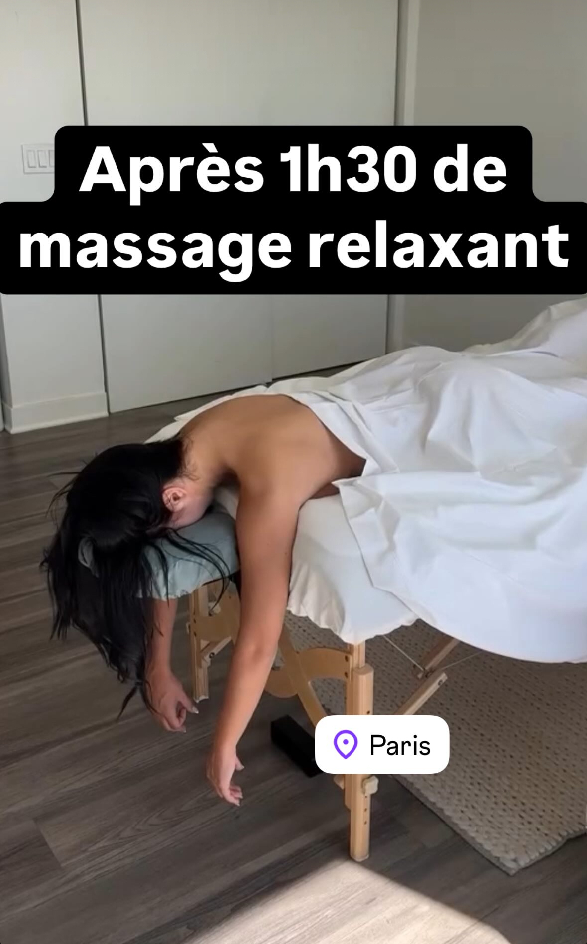 2h de massage personnalisé · cliente satisfaite — Paris