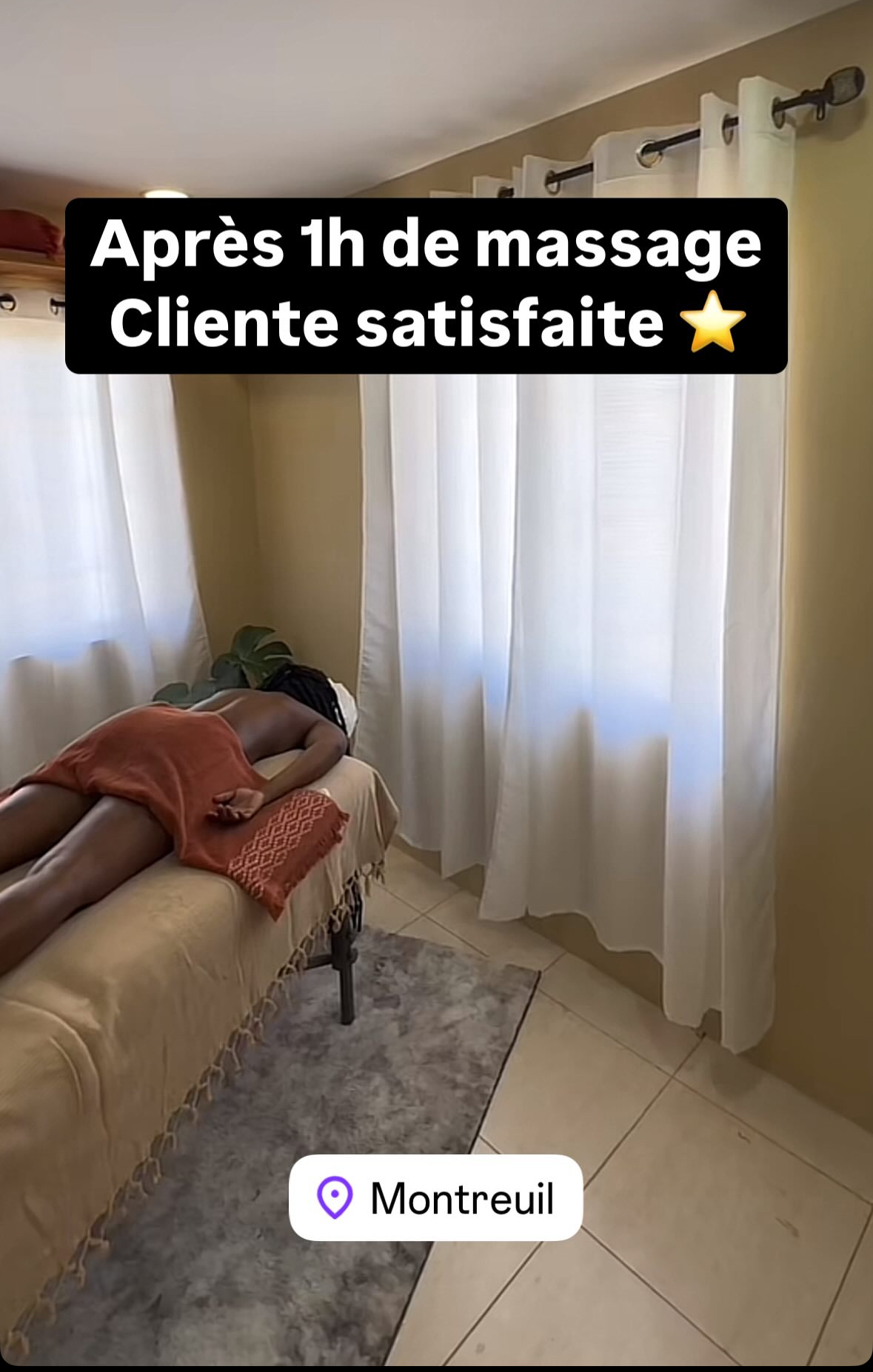 Après 1h de massage · cliente satisfaite — Montreuil